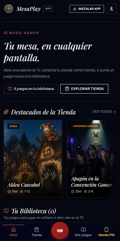 Pantalla de MesaPlay